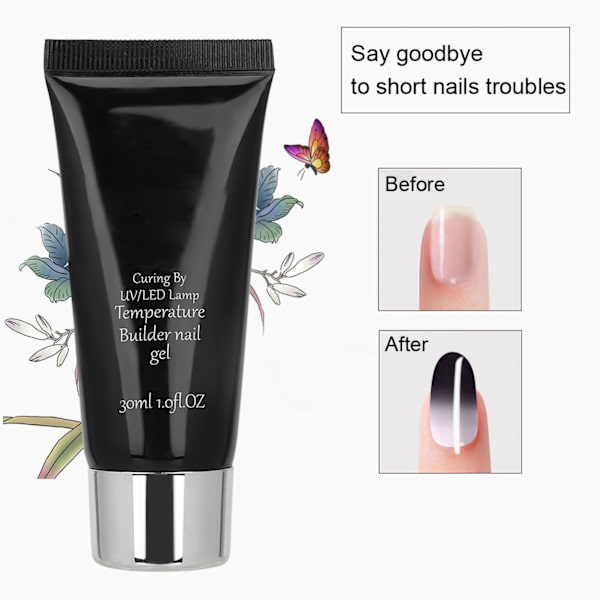 Kynsilakkatemperatuurin muutos Ammattimainen UV-geeli Nopea kynsien pidennyksen geeli 30ml (Tyyppi 15)