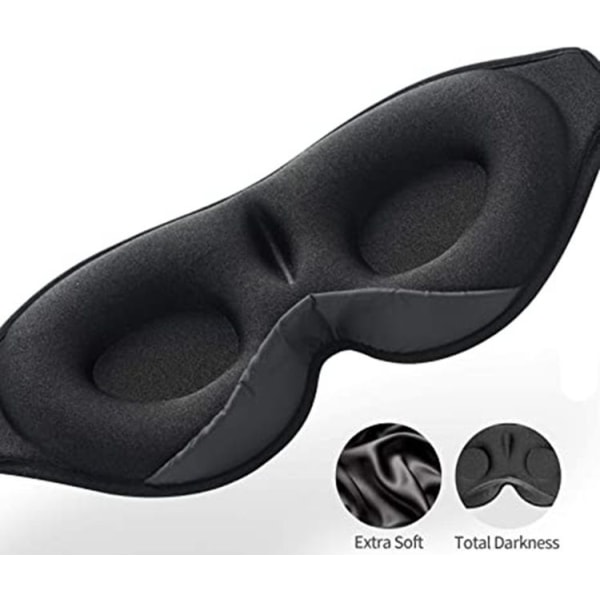 Sovhörlurar, 3D Sömnmask Bluetooth Trådlös Musik Ögonmask, Sovhörlurar för Sidosovare Sömnmask med Bluetooth H