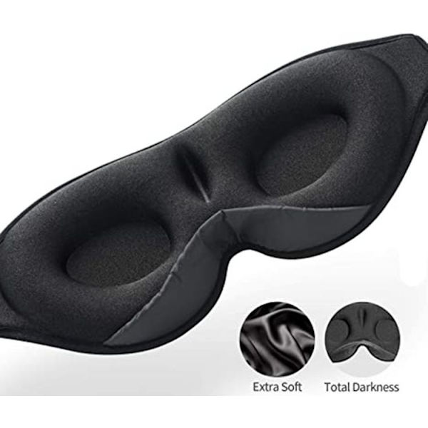 Unikuulokkeet, 3D-unimaski Bluetooth langaton musiikki silmämaski, unikuulokkeet kyljellään nukkuville unimaski Bluetooth H:lla