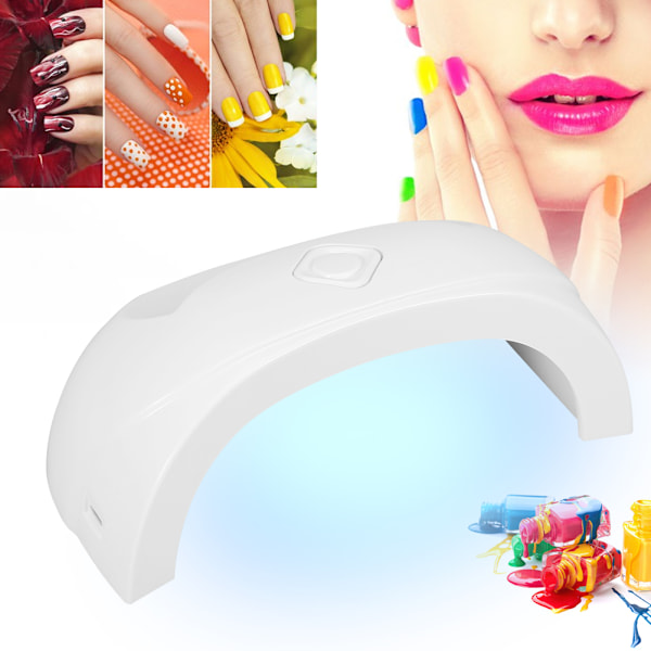 Mini UVLED Neglelampe Negletørrer Maskine til Neglegel Polish Hærdende Neglekunst Værktøjer USB Opladning