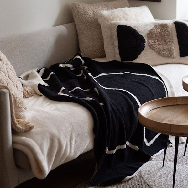 Vinter Super Soft Fleece Tartan Plaid Plys Letvægts Dobbeltsidet Dekorativ Sofa, Sofa, Rejse, Skød, Seng Kast Tæppe, 39x59
