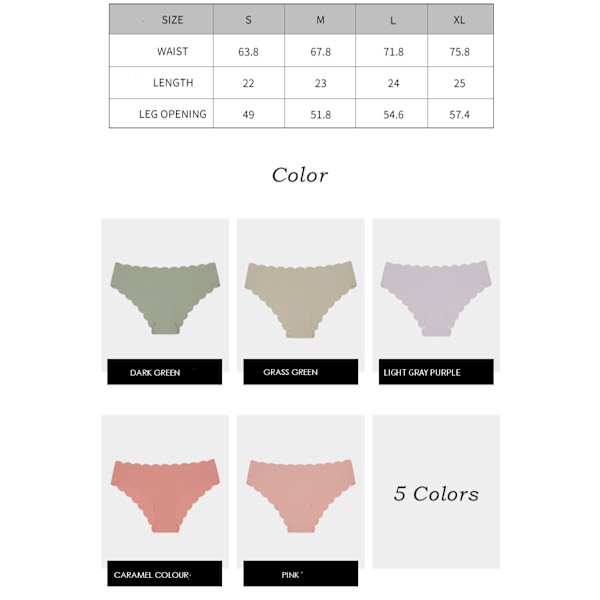 Dam 3-pack sömlösa trosor i is-silke, mid-rise, osynliga underkläder, karamell, XL