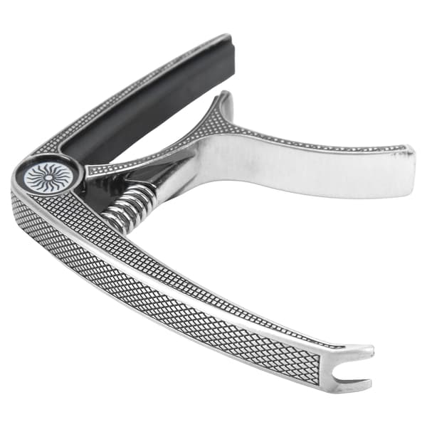 6-strängad akustisk capo med hög styrka i metall, universell capo för elgitarr för spel i silver