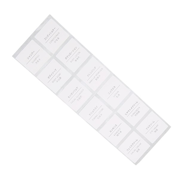 Klistremerker Rektangulære Etiketter Klistremerke for Påfyll Reise Kosmetikk Flasker Ducument12stk 20 X 20mm / 0.8 X 0.8in