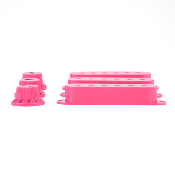 3 st plast pickup-kåpor med enkel spole 48 mm 50 mm 52 mm ersättning för elgitarr (rosa)