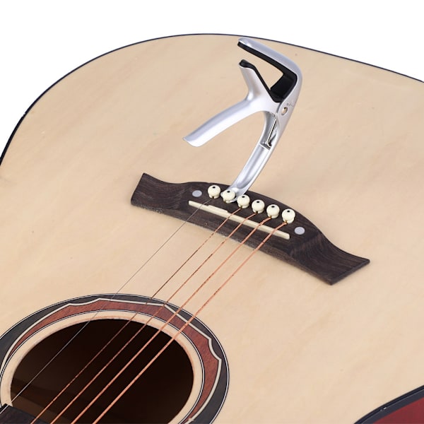 Enhånds bærbar metallgitar capo for folke- og elektriske gitarer tilbehør (MC-5)