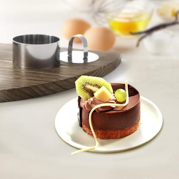 Rustfrit stål Multi - Form Kageform Sæt: 5 - Dele Bageværktøjssæt til Kreative Desserter, Kager og Lagkager