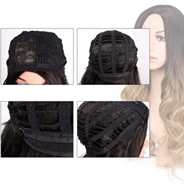 Paryk Rose Mesh Hovedbeklædning Gradient Brun Krøllet Hår