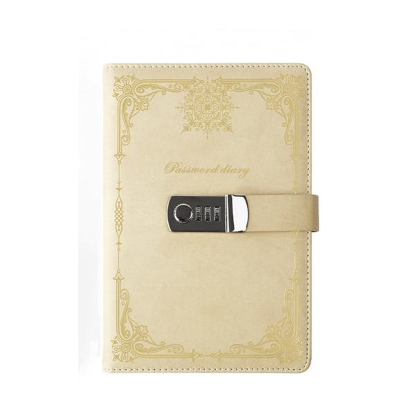 Lösenord bok kvinnlig retrostil med lås anteckningsblock dagbok A5 student anteckningsbok kreativ affärshandbok