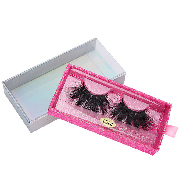 5D 25mm Falska Ögonfransar Makeup Falska Ögonfransar Fluffy Curling Långa Falska Ögonfransar LD08