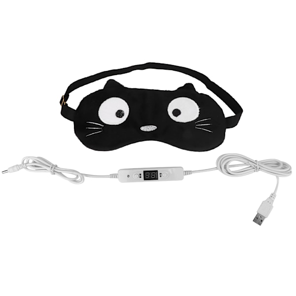 USB Varmt Kompress Øjenplaster Justerbar Malurt Træthed Linderung Varmeterapi Blindfold
