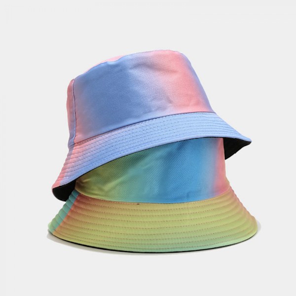 AVEKI Unisex Tryckt Dubbelsidig Bärbar Vändbar Bucket Hat för Strand Vandring Utomhus
