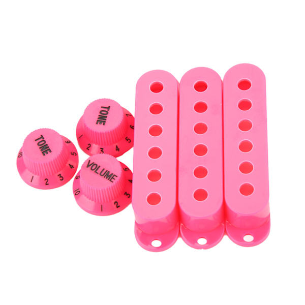 3 st plast pickup-kåpor med enkel spole 48 mm 50 mm 52 mm ersättning för elgitarr (rosa)