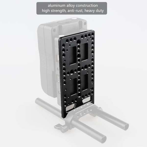 Batterimonteringsplade i aluminiumslegering til DSLR-kameraudstyr