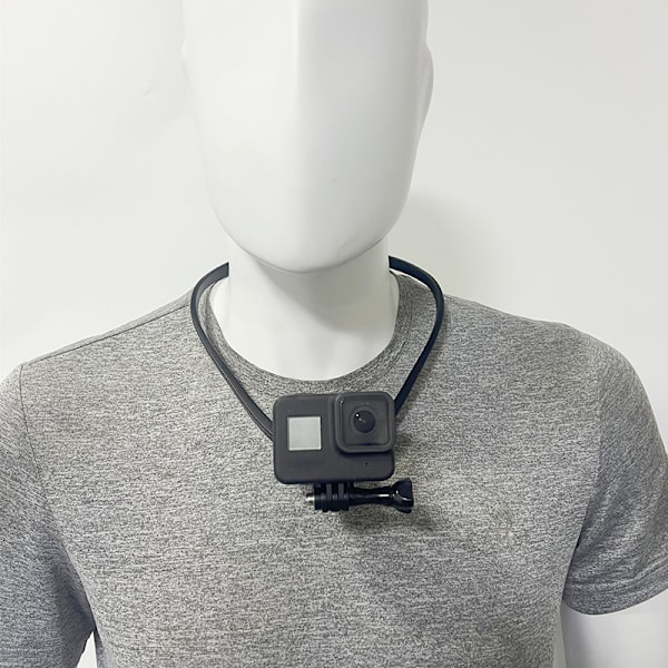 Halsfäste för actionkamera, hållare för telefon, snodd, roterande hängande nackfäste för Hero 10 9 8 7 för DJI med skruv
