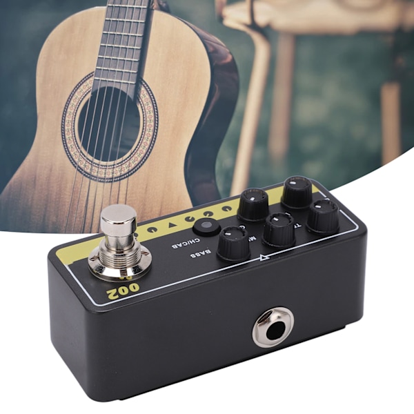 Mikro Preamp Digital Elektrisk Gitarr Singel Effekt Musikinstrument Förstärkare M002