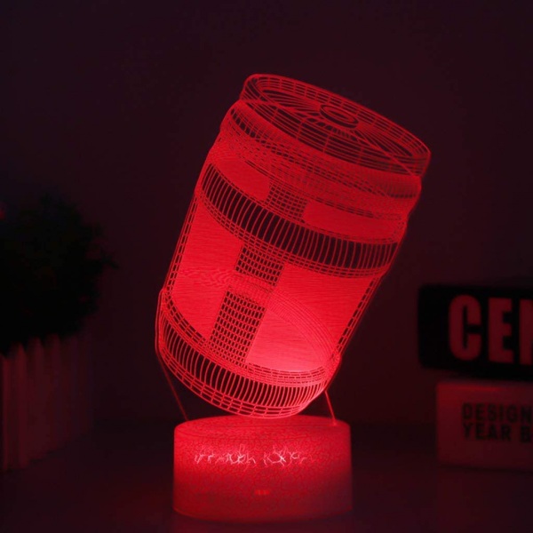 Battle Royale LED-lampe lys 7 farver skiftende USB touch 3D optisk illusion lamper pære lampen børneværelse indretning ferie lys gave