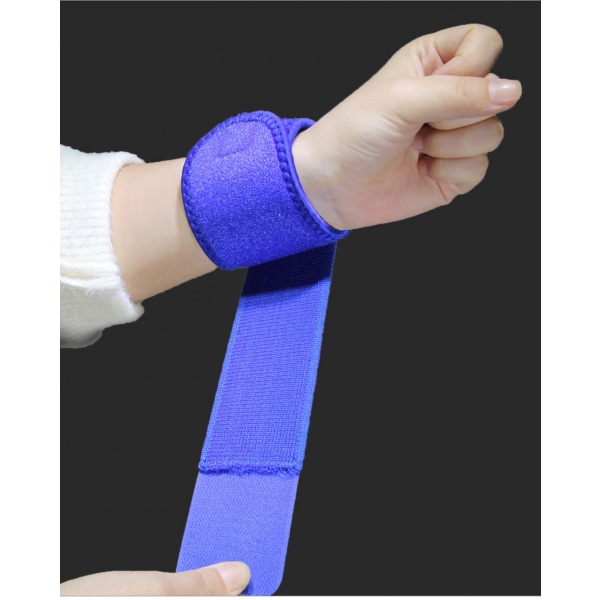 2-PACK Handledskompressionsrem och handledsstöd Sporthandledsstöd för fitness, tyngdlyftning, tendinit, karpaltunnelartrit (blå)