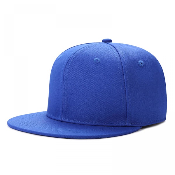 Classic Snapback Hat Hip Hop Flat Bill Visor Cap - Unisex Adult Adjustable Baseball Hats, Royal Blue