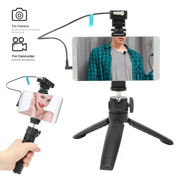ZGCINE 2.4G Trådløst Lavalier Clip-on Mikrofon Sæt til Møde Interview Kamera
