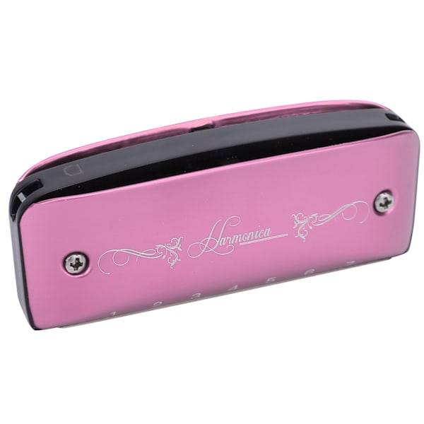 Harmonica 7-håls Mini Blues Student Vuxen Nybörjare Spelar Färg Munspel Vindinstrument D-tonart Rosa