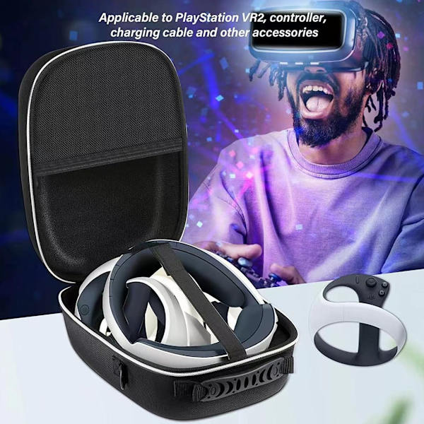 Yhteensopiva Meta/Oculus Quest 2 Elite Backpack -akkukäyttöisen version, VR-kuulokkeiden ja säilytyskassin, PSVR-lasikassin ja PS5:n kanssa