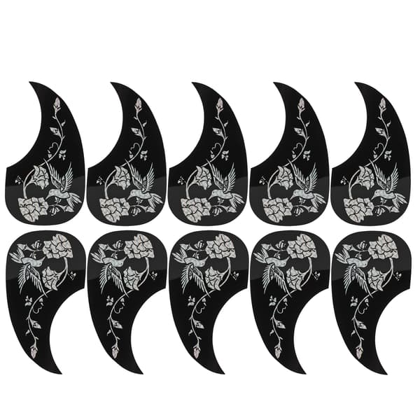 10 st gitarrskyddsplattor PVC akustisk gitarr repfria plektrumskydd stränginstrument tillbehör silver