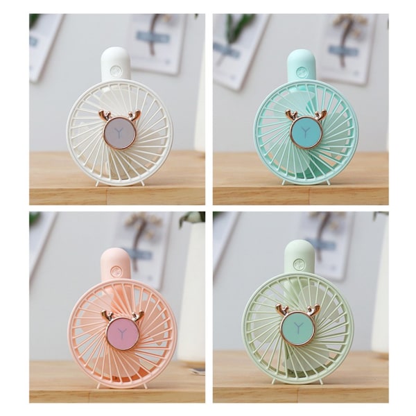 Portable Fawn Handheld Mini Air Cooler Fan USB Rechargeable Small Personal Cooling Tools for Home Office Outdoor Travel(White)