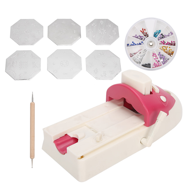 Nagelkonstskrivare Nagelkonstmönster Stämpel Manikymaskin Stämpel DIY Kit Set