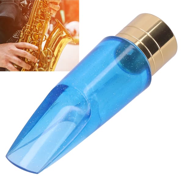Saxofon munnstykke Bb Alt ABS Blå Transparent Vindinstrument Tilbehør Erstatning