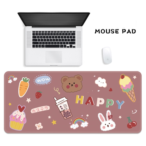 Kawaii desk pad, cute mouse pad, large gaming table mouse pad cartoon keyboard pad，300*700*3mm