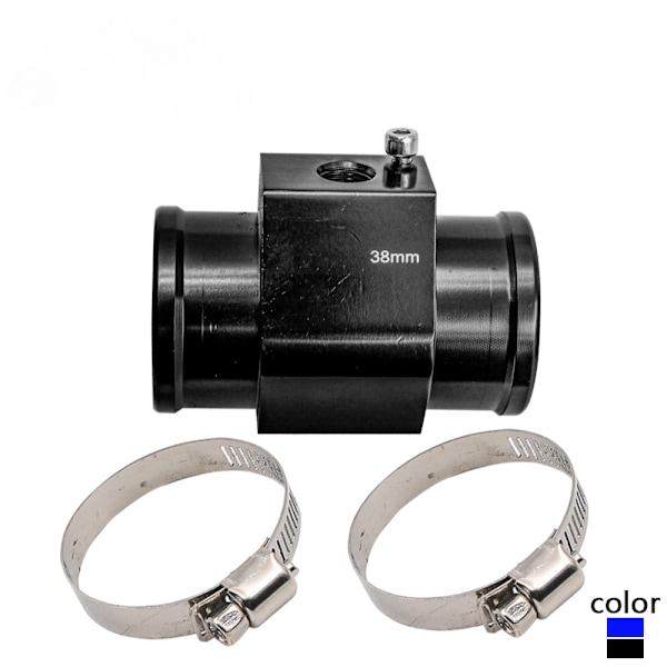 Aluminium Sort Vand Termometer Adapter Rør Radiator Sensor Adapter Klip - SW38 - Sort (Pakke med To)
