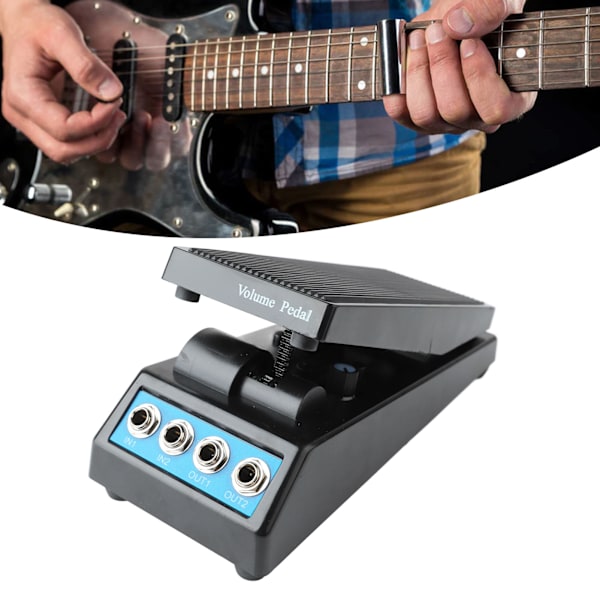 Volym Pedal Dubbel Kanal Professionell Elgitarr Effekt Stereo Volym Pedal Expression Singel Effektor