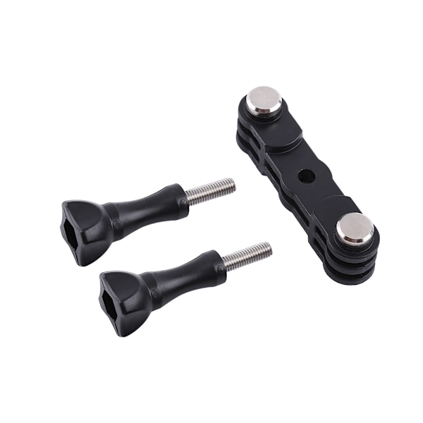 Svart dubbeladapterfästehållare kameraadapter med lång skruv för Gopro Hero 2/3/3+/4 kamera