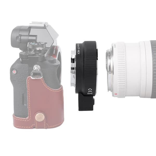 Kameraobjektivadapter til Canon EF/EF-S-objektiv, der passer til Sony NEX E-mount spejlløst kamera (sort)