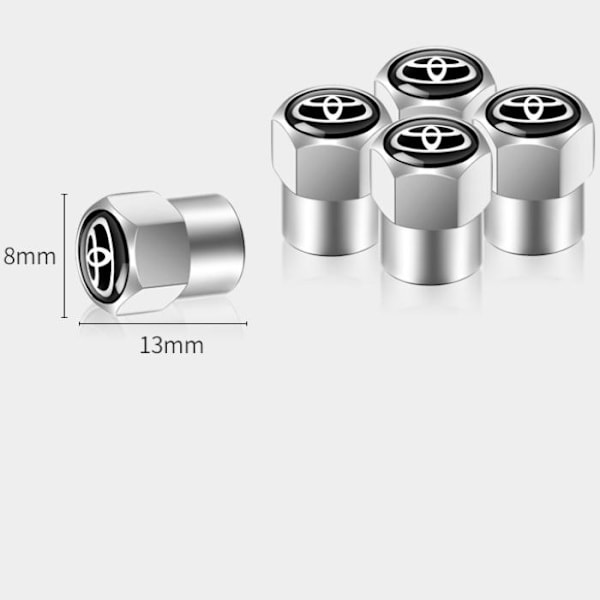 Passer for Toyota Camry Corolla Ralink Ny Highlander RAV4 Reiz ventilhette dekkventilhette (sølv [2 sett med 8])
