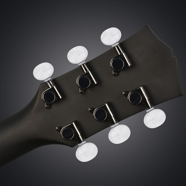 Stemmeskruer Låsemekanismer Maskinhoder for Akustisk Elektrisk Gitar (Svart 6L)