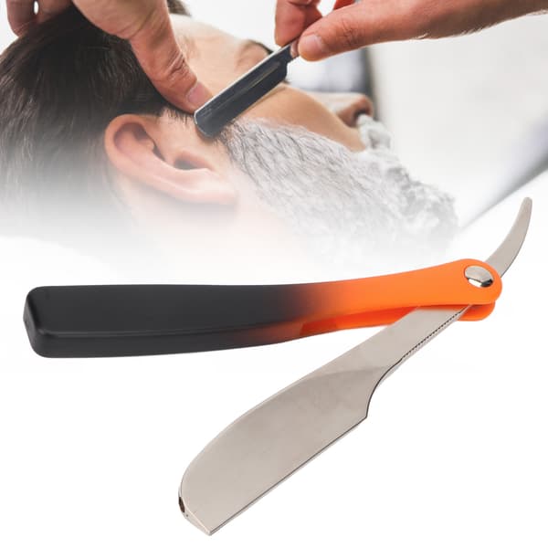 Professionel manuel lige kant trimmer i sølv til barber