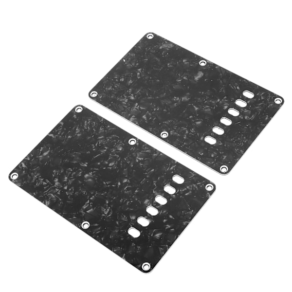 2 stk elektrisk gitar bakdekselplater med 6 hull PVC plast gitarbeskytter bakplate erstatning svart