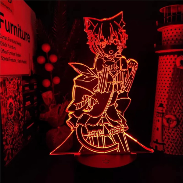 WJ Re Zero Starting Life in Another World Felix Argyl Anime 3D Illusion Lampe Soveværelse Bord Dekoration Lampara Børn Gave Anime Illusion Lampe PXJD En annorlunda värld från grunden