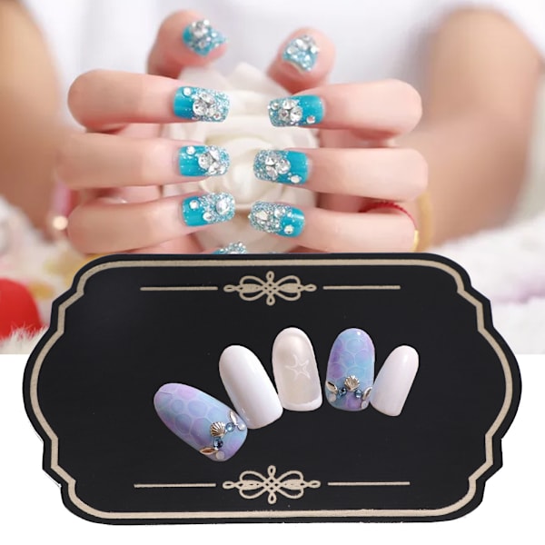 Nagellack Gel Färg Displaykort Akryl Gel Tips Manikyr Salong Tillbehör 6#Svart