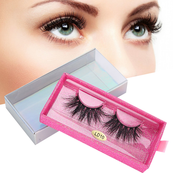 5D 25mm Falska Ögonfransar Makeup Falska Ögonfransar Fluffiga Lockiga Långa Falska Fransar LD10
