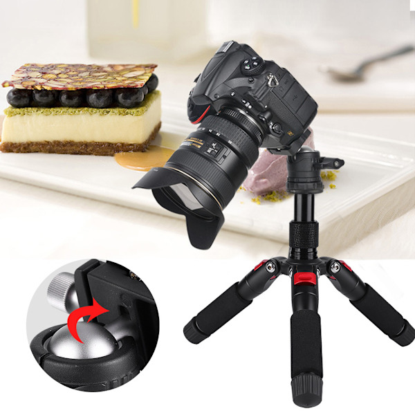 K521 Mini Bärbar Skrivbord Utbyggbar Stativ för DSLR Spegelreflexkamera Röd