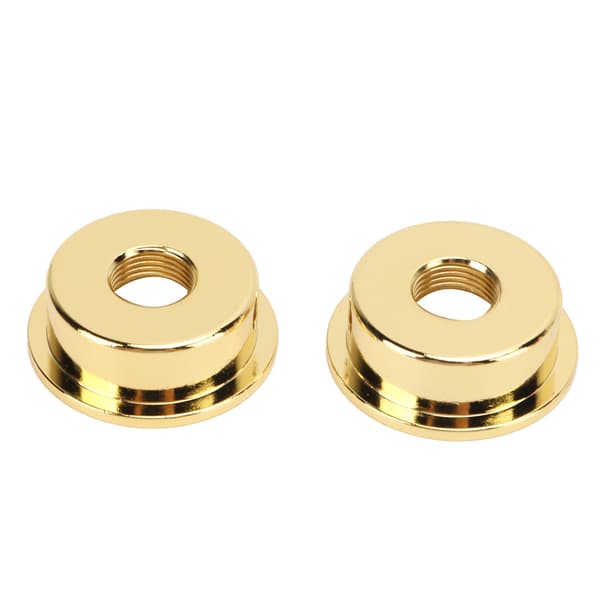 2PCS TL Elektrisk Gitarr Jack Cover Rund Metall Electrosocket Platta med Monteringsskruvar Guld