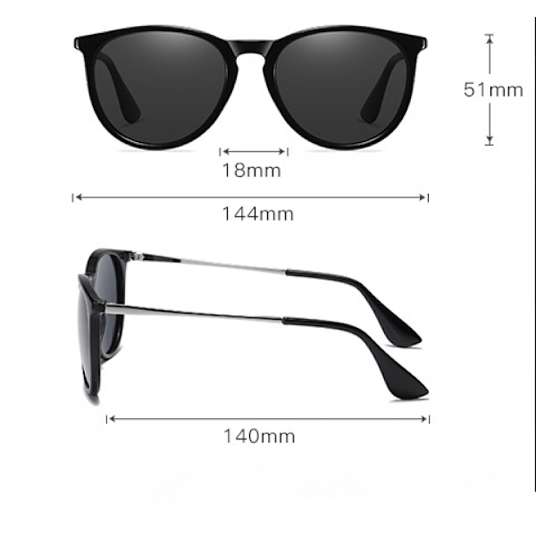 Funky Firkantede Solbriller med Polariserende UV-Beskyttelse for Kvinner og Menn - Trendy Wayfarer Briller