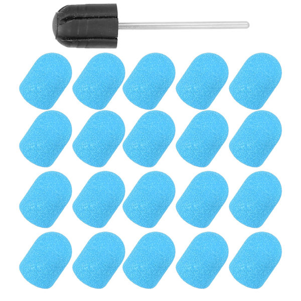 Kynsien hiomakoneen nauhaporanterä Kynsien taiteen kiillotus hiomakorkkisetti Tarvike (10 x 15mm) Sininen
