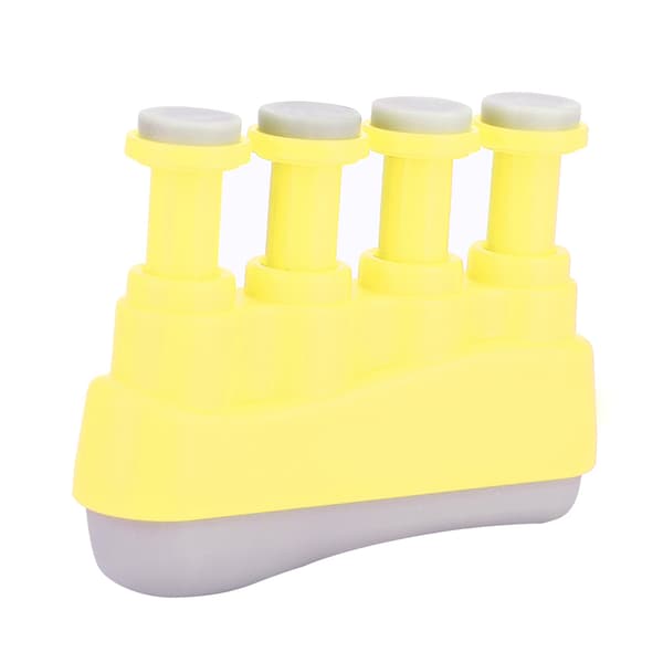 PUNK Hand Finger Exerciser Grip Training Strengthener för gitarr bas piano spelare gul