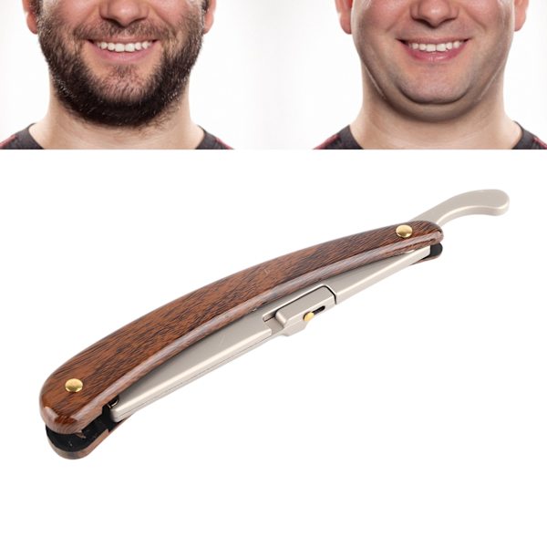 Rett barberhøvel i plast sinklegering, robust, holdbar, trygg, sklisikker, strømlinjeformet, lett barberhøvel for frisørsalong