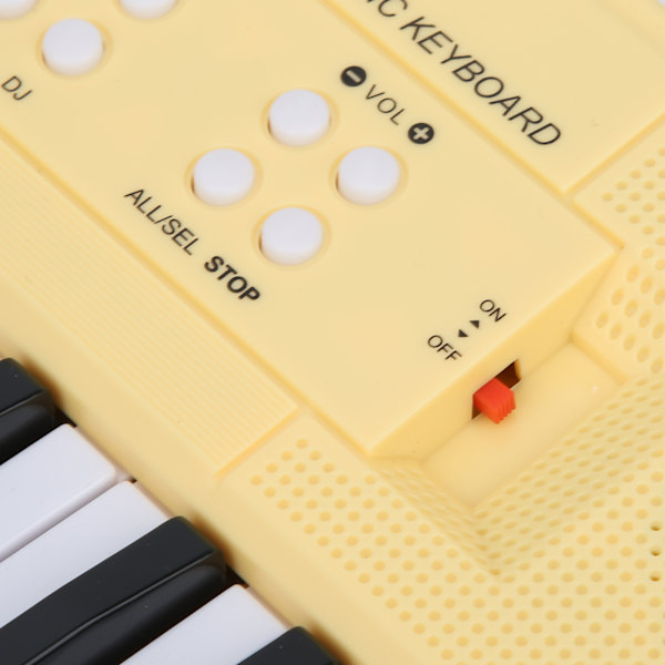 BF‑3738 Musikalsk Keyboard Elektrisk Klaver med 37 Tangenter til Begyndere Uddannelsesinstrument Gul