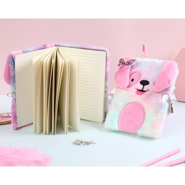 Barngåva lilla prinsessan med lås anteckningsbok söt tecknad flicka hjärta kreativa kodbok hemliga anteckningsblock
